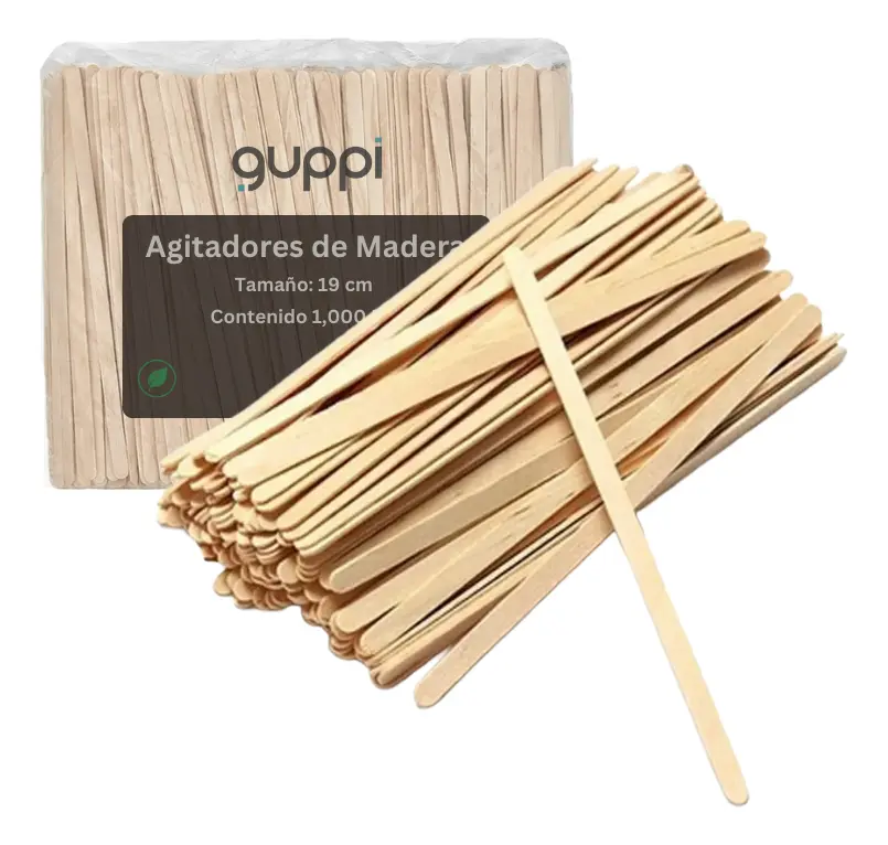 Agitador P/Café de Madera 19cm 1000pza