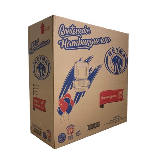 CONTENEDOR TERMICO HAMBURGUESERO - 10paq. / 50pza