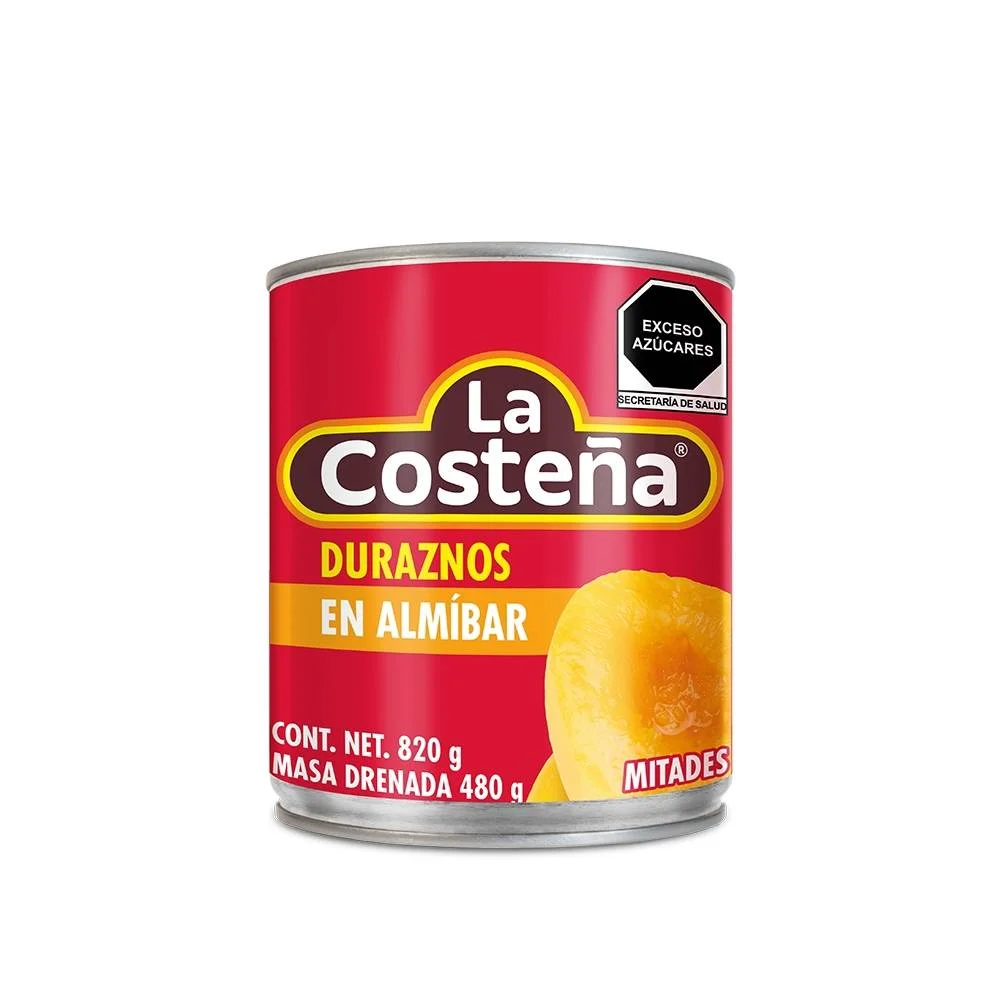 Durazno en Almibar Mitades La Costeña 820g