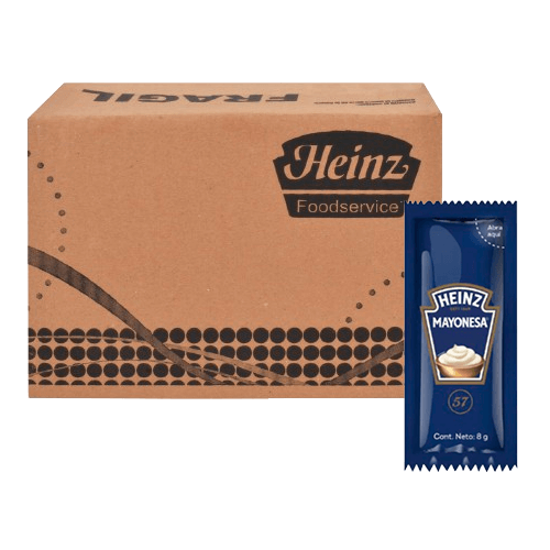 MAYONESA REAL HEINZ EN SOBRE 500 pza / 8g