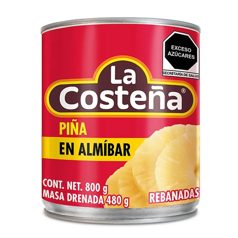 Piña en Almibar Rebanadas La Costeña 800g