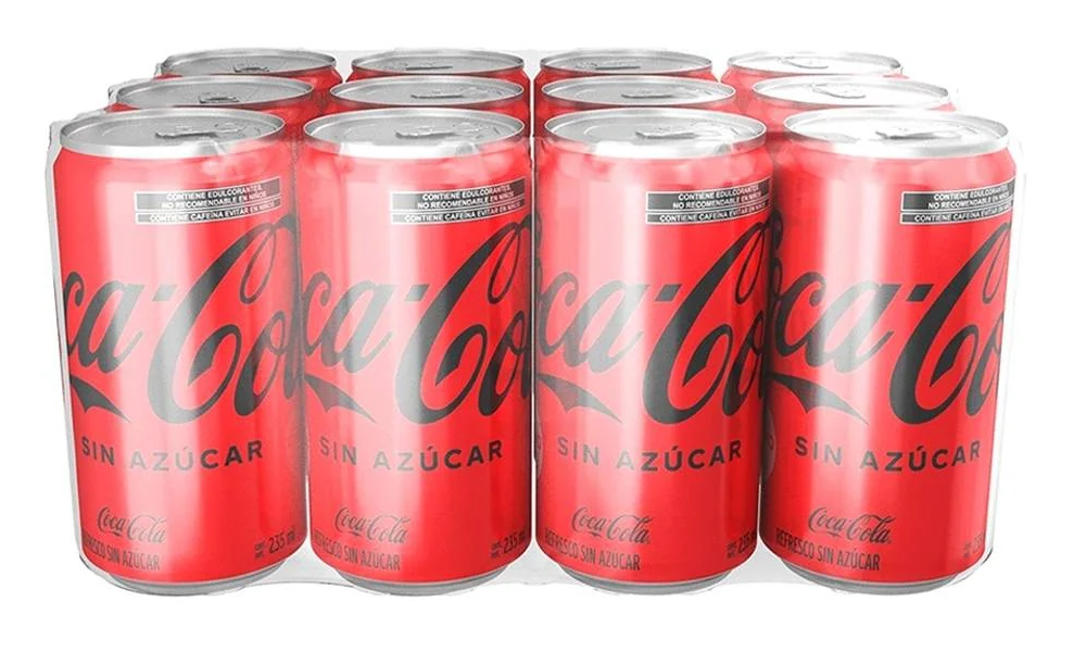 REFRESCO MINI COCA COLA SIN AZUCAR 235ml 12 pack