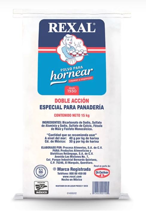 Rexal Polvo Para Hornear Bulto 15kg