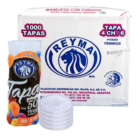 Tapa para Vaso Térmico No.6 Lisa - 20paq./50pza
