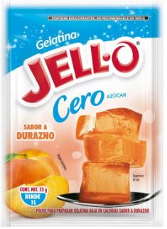 GELATINA JELLO DURAZNO CERO 25g