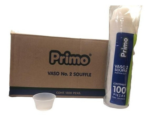 Vaso Plástico Souffle No.2 - 12paq. / 100pza