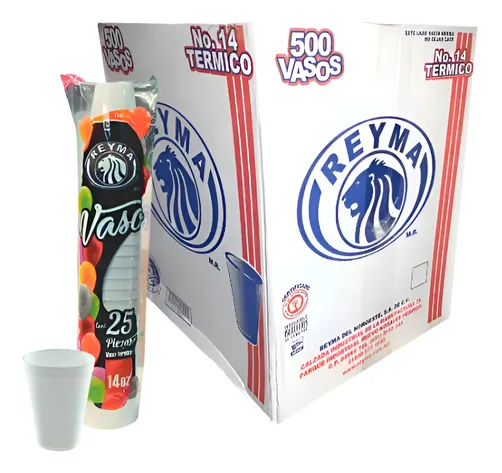Vaso Térmico No. 14 - 20paq. / 25pza