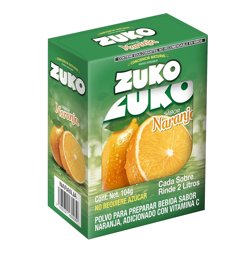 Polvo para Bebidas Zuko Naranja