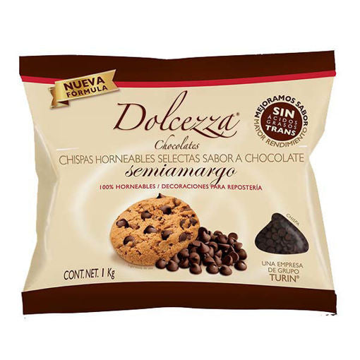 CHISPAS DE CHOCOLATE SEMIAMARGO DOLCEZZA 1kg