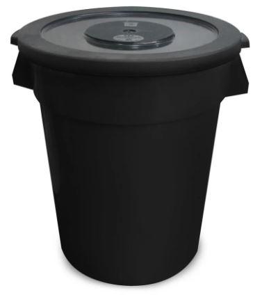 CONTENEDOR NEGRO P/BASURA 120L C/TAPA