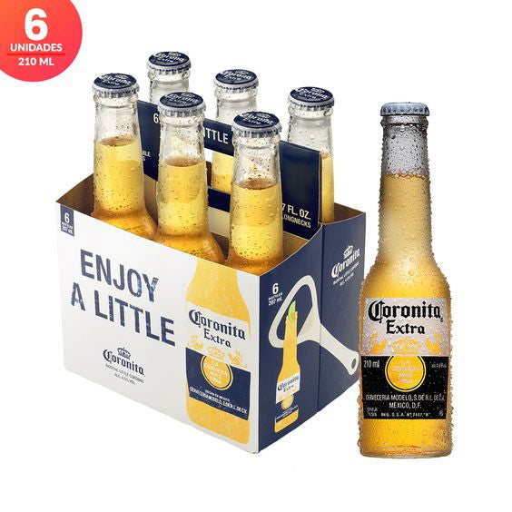CORONA EXTRA BOTELLA CUARTITO 210ml 6PACK