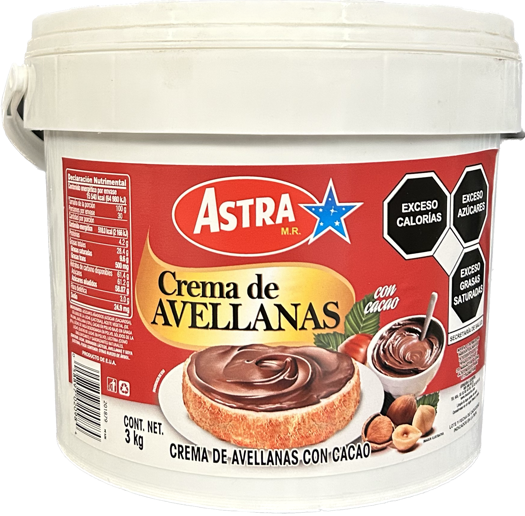 CREMA DE AVELLANAS ASTRA 3kg