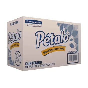 SERVILLETA BARRA MESA PETALO 24paq. / 250pza