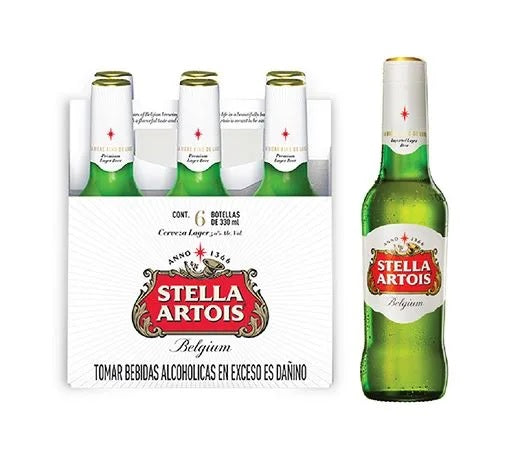 STELLA ARTOIS BOTELLA 330ml 6PACK