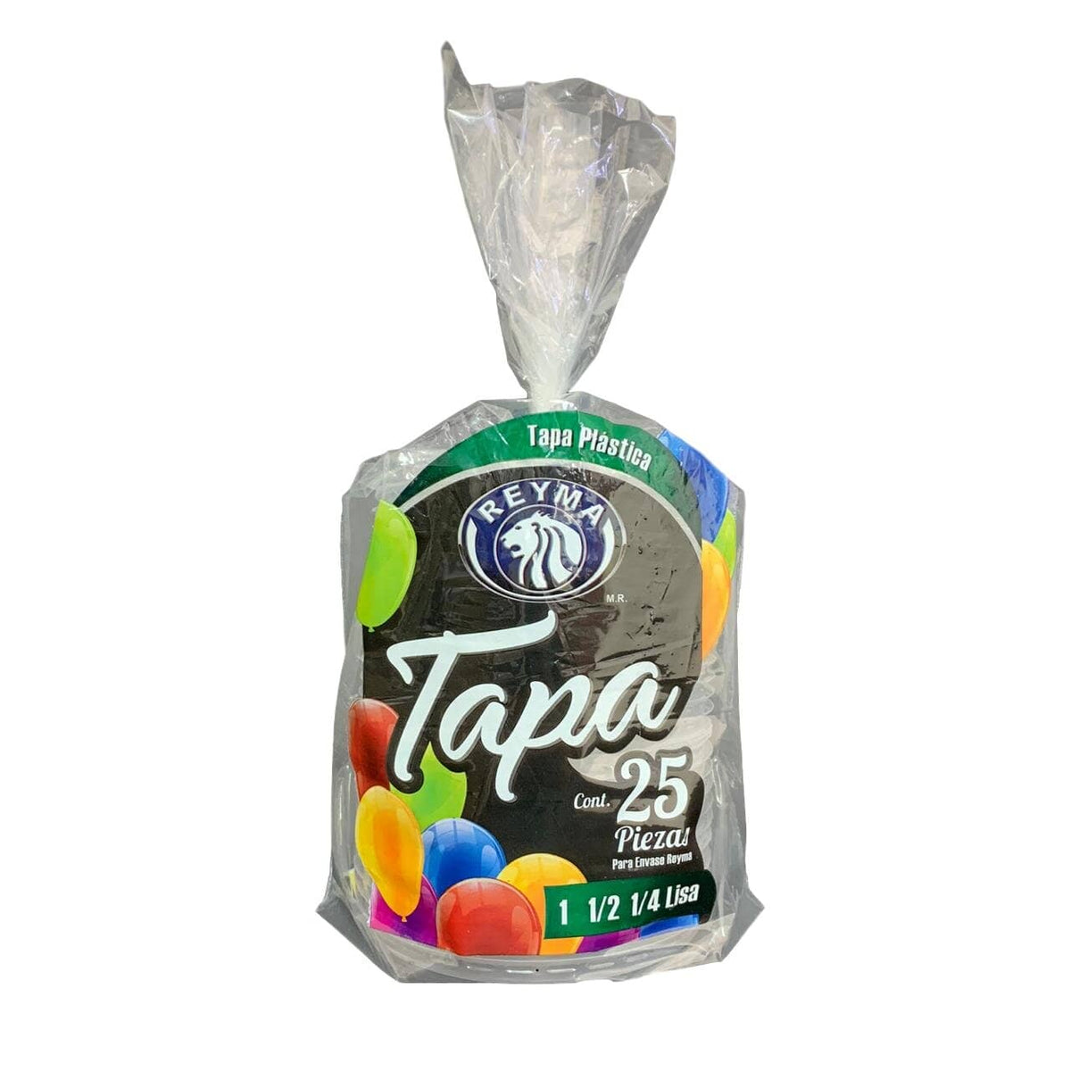 TAPA P/ ENVASE PLASTICO 1/2 y 1L - 25pza