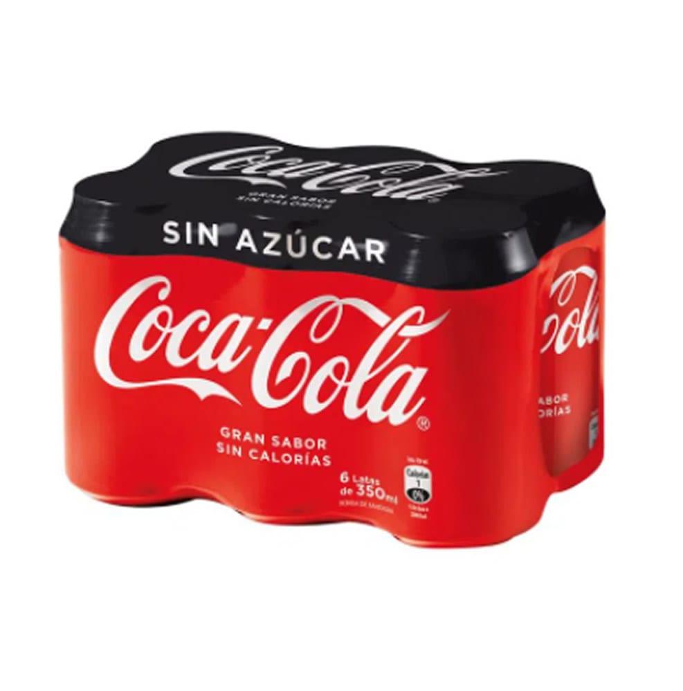 REFRESCO COCA COLA SIN AZUCAR LATA 355ml 6PACK
